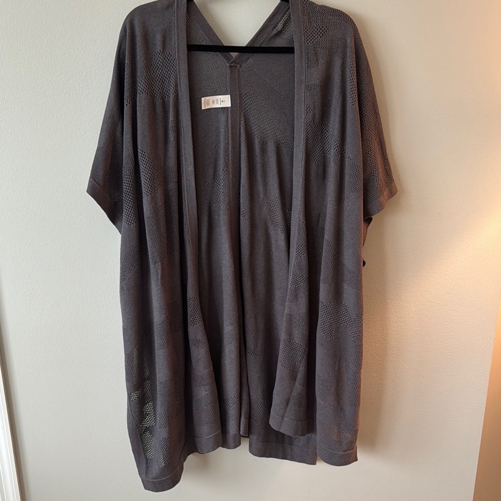 Lululemon Gray Open-Front Cardigan